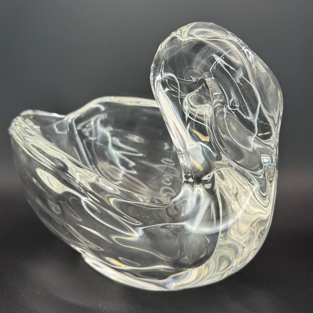 Sasaki Crystal Swan Bowl Candy Dish Trinket Holder Centerpiece Decor‎